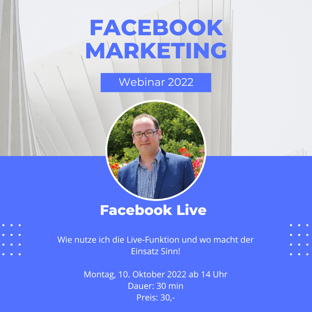 Facebook Webinar Woche 38: Facebook Live