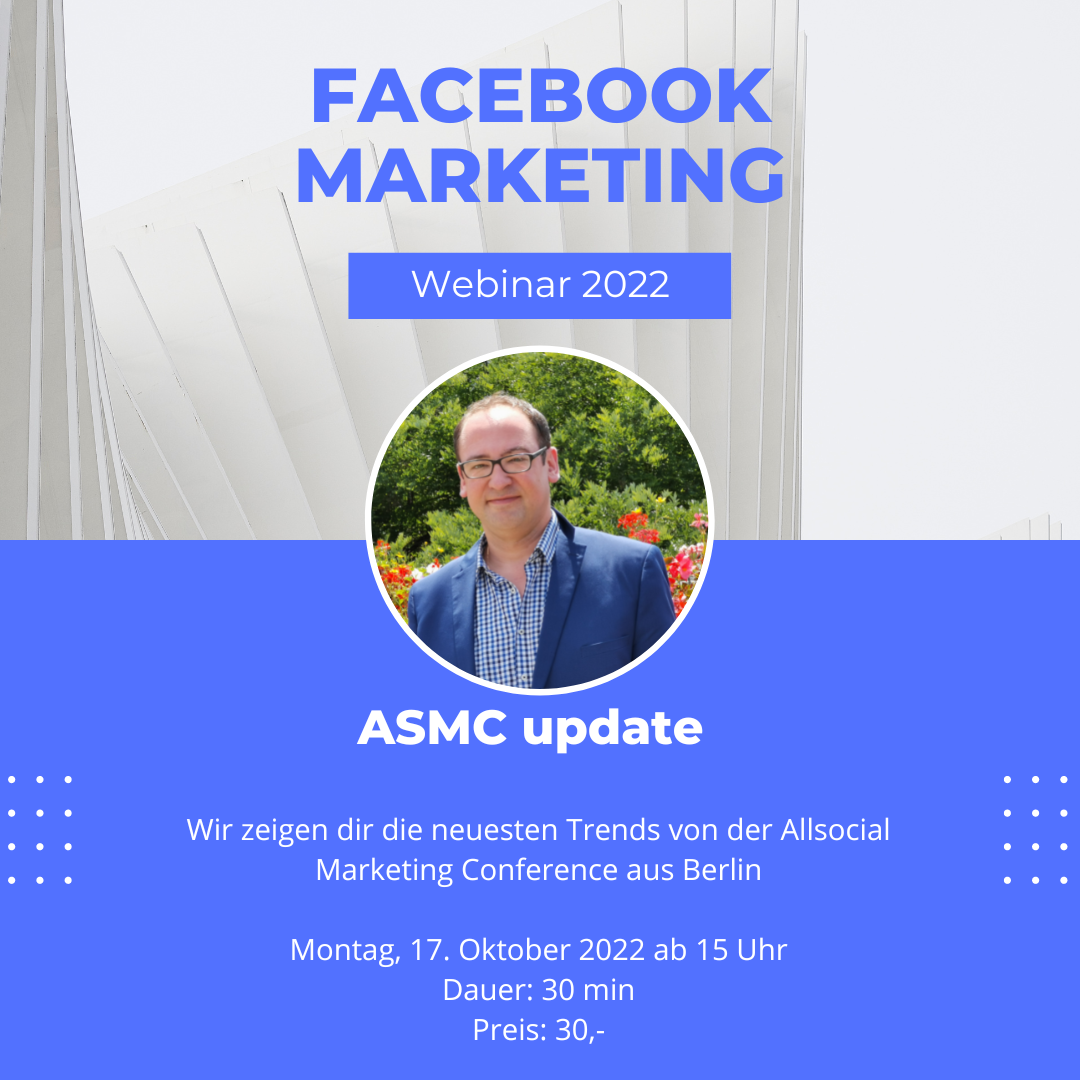 Facebook/Instagram Webinar Woche 39: News von der Allsocial Marketing Conference