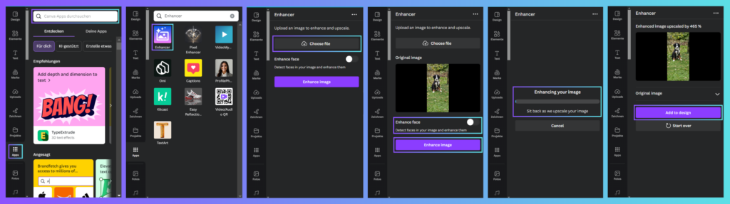 Canva Enhancer Schritt-für-schritt anleitung 